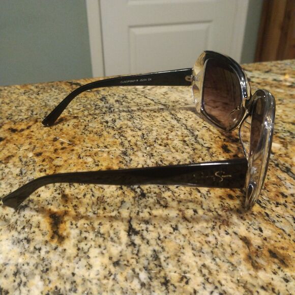 Jessica Simpson Oversized Sunglasses Black, Chrome J5234 OX - IOJSOP0927-R - Picture 7 of 10